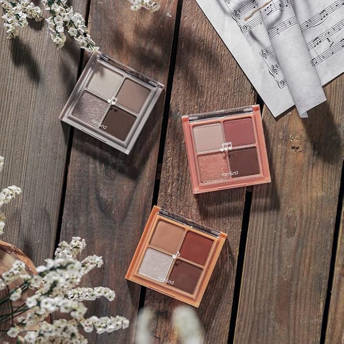 romand Better Than Eyes 6 colors | Basics Eyeshadow PaletteVelvety Texture long-lasting makeup Galaxy pearl glitter MLBB MEBB| 6g/0.21oz No.M02 DRY BUCKWHEAT FLOWER