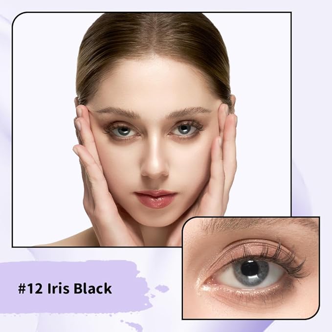 Soft Magnetic Eyelashes Kit with Applicator No.12 Iris Black BearisBug Reusable Glue-free Wispy Magnetic Lashes Cruelty-free False Lashes Waterproof Lightweight Suit for Heavy Makeup