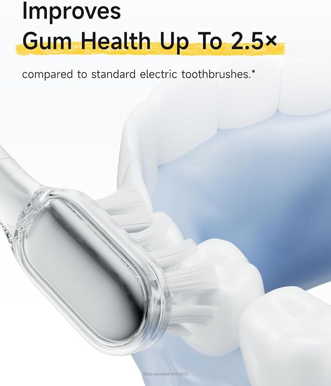 Laifen Wave Special Electric Toothbrush New 2025 Version Oscillation &amp Vibration Sonic Electric Toothbrush for Adults with App 2 Brush Heads IP68 Waterproof Travel Powered Toothbrush (Matte Gre