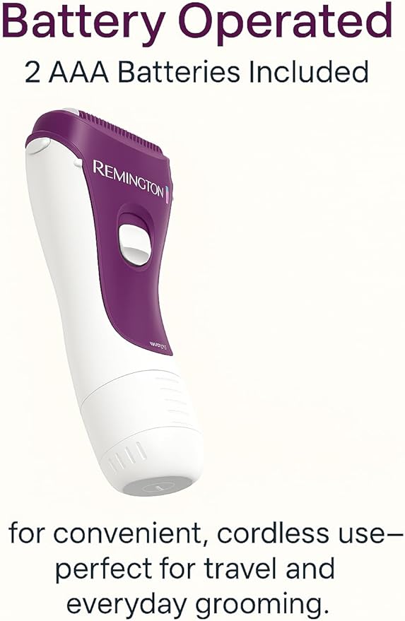 Remington Smooth &amp Silky Electric Shaver for Women 3-Blade Battery Operated Foil Shaver and Bikini Trimmer Shave Wet or Dry