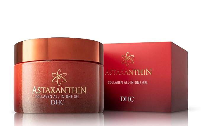 DHC Astaxanthin Collagen All-in-One Gel Brightening Daytime Facial Moisturizer Lightweight Toning Hydrating Absorbs Quickly Collagen Fragrance and Colorant free Ideal for all Skin Types