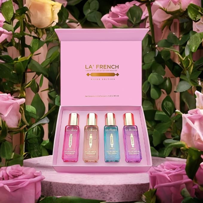 La Frenche Perfume Gift Set for Women 4X20ml - with Mood Swing Euphoria Happiness Invoke - Luxury Perfume Set - Spicy Fresh Long Lasting Fragrance