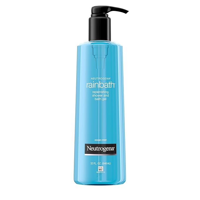 Neutrogena Rainbath Replenishing Shower and Bath Gel -Refreshing Body Wash with Moisturizing Formula for Soft Skin Ocean Mist Scent 32 fl. oz. (946 mL) Pump Bottle