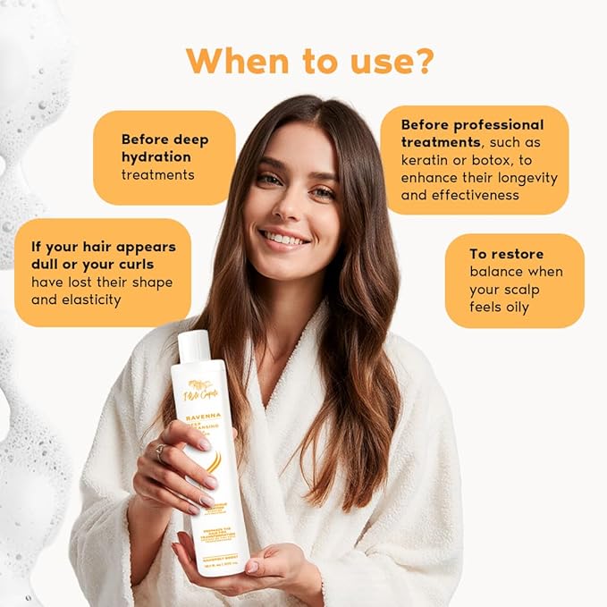 I Belli Capelli Ravenna B-tox Organic Smoothing Mask Repair Oil and Deep Cleansing Anti-Residue Shampoo ? Complete Hair Straightening System for All Hair Types