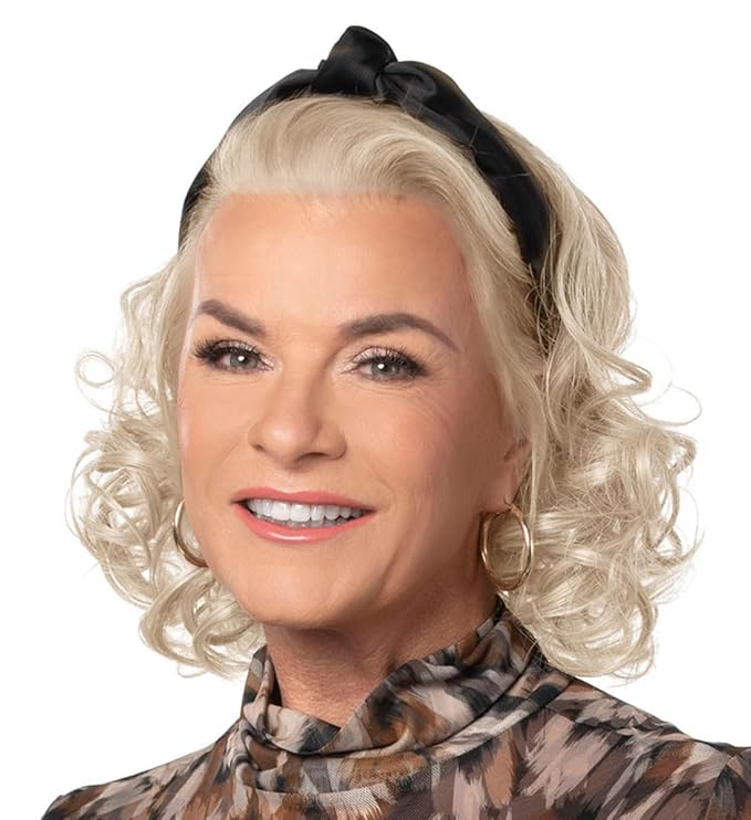 Toni Brattin Headband Fall Wavy 18 Shoulder Length Curly Hair Extension Hairpiece For Fuller Looking Hair Platinum