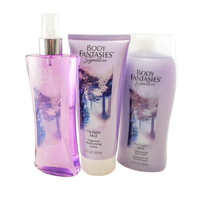 BODY FANTASIES SIGNATURE Body Fantasies Twilight Mist 3 Piece Gift Set for Women Multi 8/body spray 8 Ounce &amp body lotion 7 Ounce &amp body wash