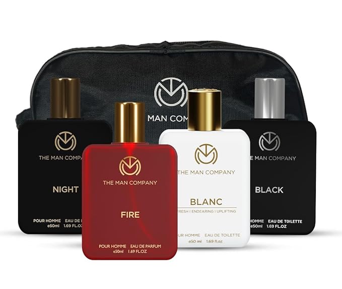 The Man Company Perfume Gift Set for Men 4 * 50ml- A Gentleman's Choice | Premium Long-Lasting EDP &amp EDT For Men | For Party Outing Office &amp Date