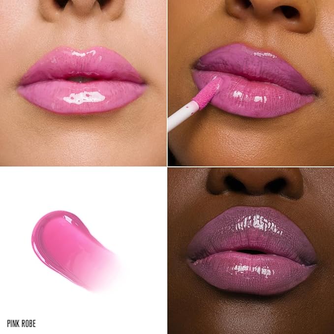 Jeffree Star Cosmetics Lip Arousal Lip Plumper 7 Colors 4ml/0.14 fl. Oz. with Peptides Jojoba Oil Avocado Oil Vitamin E Chili Pepper Extract Plumping Effect (Pink Robe)