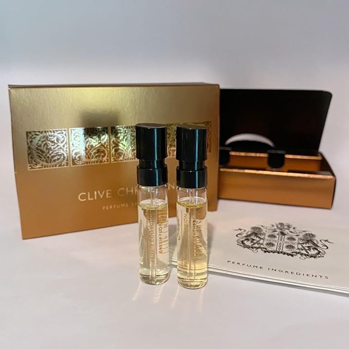 Clive C Private Collection Perfume Sampler Pack Woody Leather and Green Floral 1.5ml x 2
