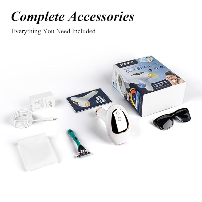 Hair Removal with Cooling Painless IPL Hair Removal Device for Women and Men at-home Hair Remover for Armpits Legs Face and Bikini Line
