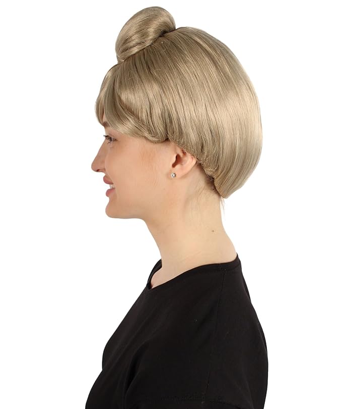 Women's Premium Bun Wig - Adjustable Capless Hair extensions with Realistic Synthetic Fibers - Multi-Color Elegant Bun Hairpiece for Halloween Cosplay and Everyday Wear Beige