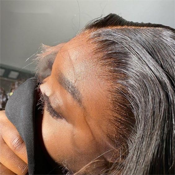 13x4 Long Deep Parting HD Swiss Lace Melt Skin Lace Closure Raw Hair Materials Straight Style Much Fuller with Natural Hair Line Human Hair Natural Black Color (HD 13x4 lace frontal 14inch)
