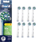 Oral-B Pro Cross Action Electric Toothbrush Head X-Shape and Angled Bristles for Deeper Plaque Removal Pack of 8 Toothbrush Heads White