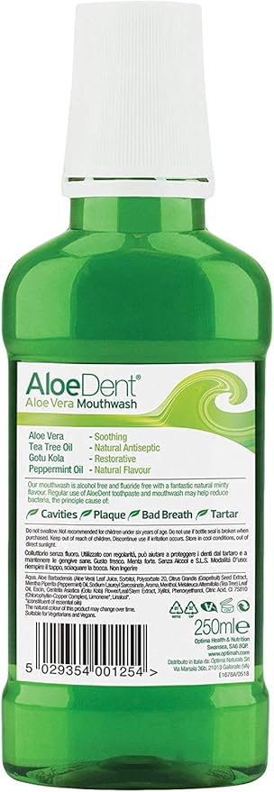 (2 Pack) - Aloe Dent - Aloe Vera Mouthwash | 250ml | 2 Pack Bundle