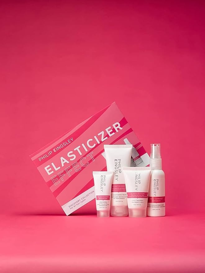 PHILIP KINGSLEY Elasticizer Deep Conditioning Treatment Hair Care Kit - Repair Hair Mask Booster Leave-In Conditioner Spray and Styling Cream Adds Bounce and Shine for Dry Damaged Hair