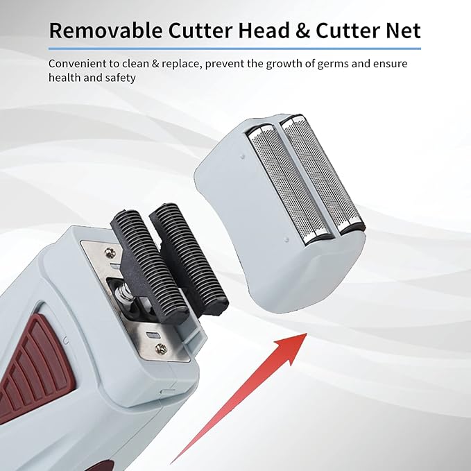 Electric Hair Clipper Rechargeable Men Electric Hair Clipper Trimmer Double Head Reciprocating Shaver
