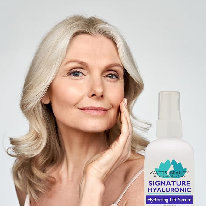 Signature 100% Pure Hyaluronic Acid Wrinkle Serum - Best for Fine Lines Dull Skin Quick Hydration - No Alcohol Parabens or Fillers - Made in USA