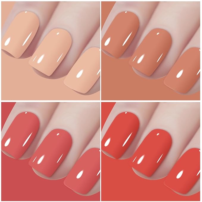 Vishine 48 Colors Gel Nail Polish Set Autumn Winter Popular Nail Polish with Base Top Coat Lasting UV LED Gel Polish Manicure Kit 8ml