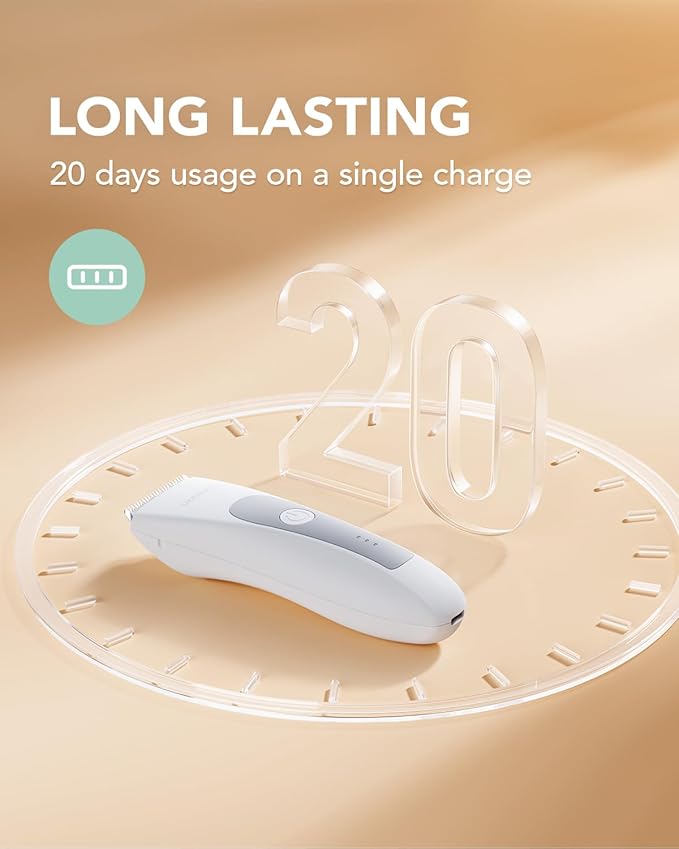 MANSPOT LADYSPOT??Hair Finishing Trimmer Electric Shaver for Women Women Shaving Sets with 3 Guard and Replaceable Ceramic Blade Heads LADYSPOT??Pubic Hair Trimmer Kit Sets-(White)