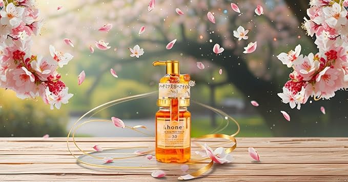 &amp Honey Ex Deep Moist Hair Oil 3.0 100ml- Orange bottle with Hair Tie