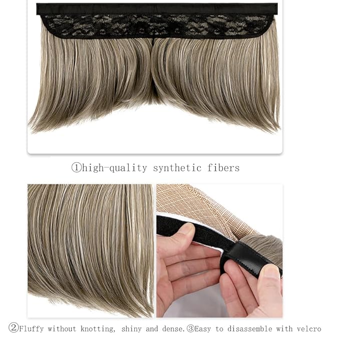 Hat with Extension Cap Wig Removable Hair Extension Wig for Women Girl