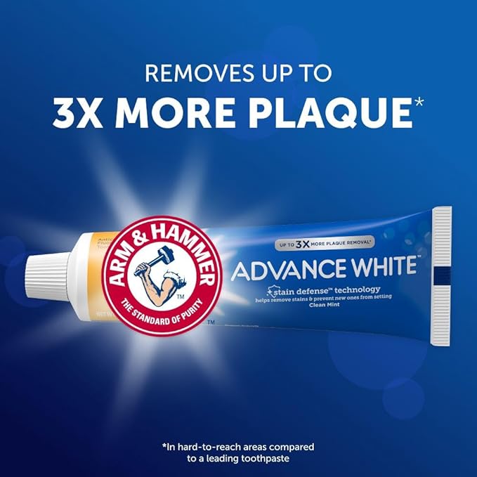 ARM &amp HAMMER Advance White Toothpaste Clean Mint Extreme Whitening 4.3 oz ( Pack of 6)