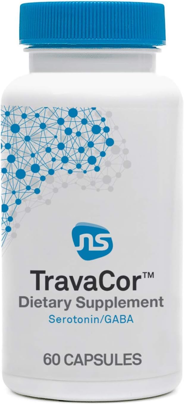 NeuroScience Mood Support Supplement - TravaCor - L Theanine Supplement with 5-HTP &amp More to Help Soothe Stress Encourage Calm Sleep &amp Aid Healthy GABA Activity (60 Capsules)