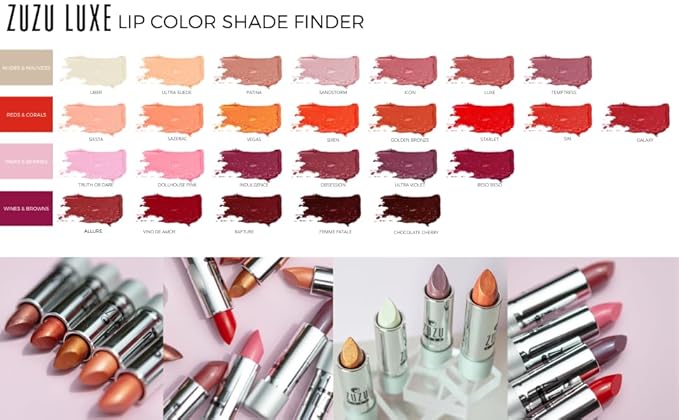 Zuzu Luxe Lip Color Lipstick (Icon - Pinkish Purple/Cool Pearl) Natural Lipstick Paraben Free Vegan Gluten-free Cruelty-free Non GMO 0.13 oz