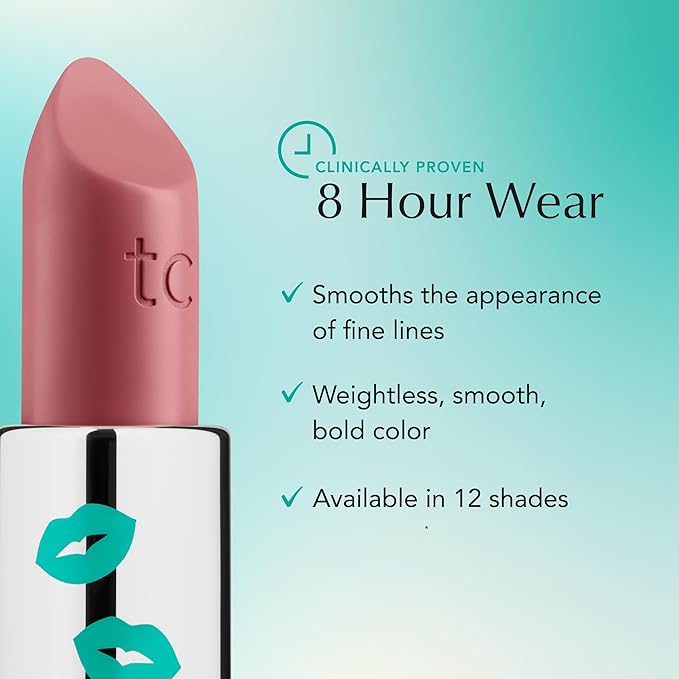Thrive Causemetics Impact-FULL Smoothing Lipstick Moisturizing Lip Makeup Essential with Vitamin E Lightweight Creamy Lipstick for Women Long Lasting Vegan Shade Maya (Rich Red)