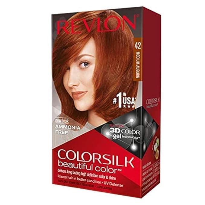 Revlon ColorSilk Hair Color 42 Medium Auburn 1 ea (Pack of 6)