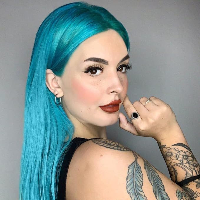 MANIC PANIC Classic Atomic Turquoise Semi Permanent Hair Color - Neon Aqua Blue Hair Dye for Women &amp Men That Lasts 4-6 Weeks - Vegan Ammonia &amp Cruelty-Free - Create &amp Mix Custom Shades (
