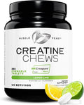 Muscle Feast Creatine Monohydrate Chewables - Vegan &amp Gluten-Free Creapure Creatine Chews for Men &amp Women - Delicious Citrus-Flavored Creatine Tablets for Muscle Building - Lemon Lime 360 Tab