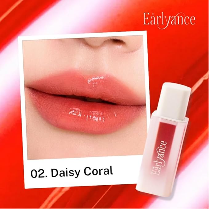 Peel Off Waterproof Lip Tattoo 6g - 24h Long Lasting Korean Lip Stain Transfer Proof Matte Blush Red with plumping effect (Daisy Coral)