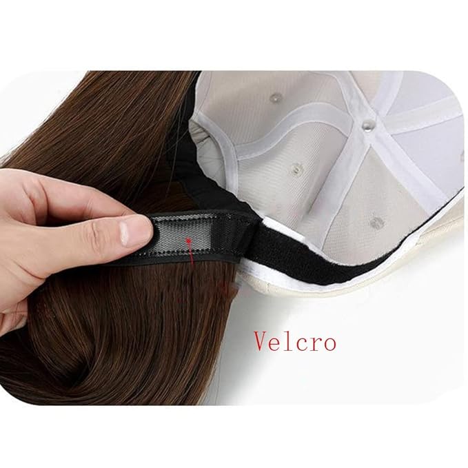 Hat with Extension Cap Wig Removable Hair Extension Wig for Women Girl