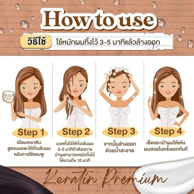 (Brown) Milk Premium Keratin Hair Mask ? Nourishing Treatment Cream 500g