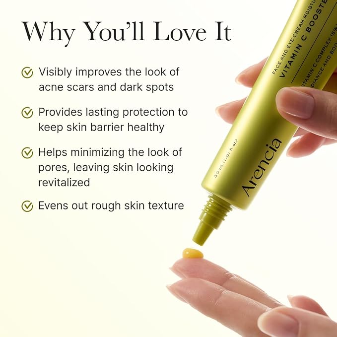 Arencia Vitamin C Booster Serum with Glutathione Niacinamide and Vitamin E for Glow Skin 1.01 fl oz