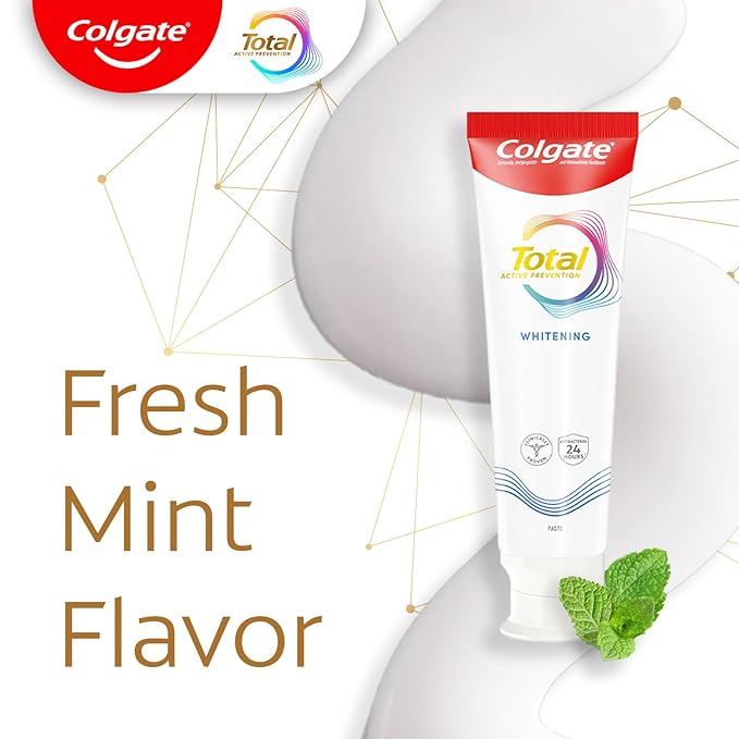 Colgate Total Whitening Toothpaste Freshens Breath Whitens Teeth and Provides Sensitivity Relief Mint Flavor 24 Pack