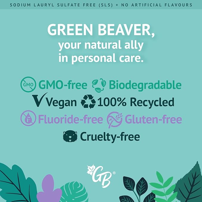Green Beaver All Natural Organic Toothpaste Vegan Fluoride Free &amp Gluten Free Toothpaste Spearmint Flavor 75ml 3 Pack