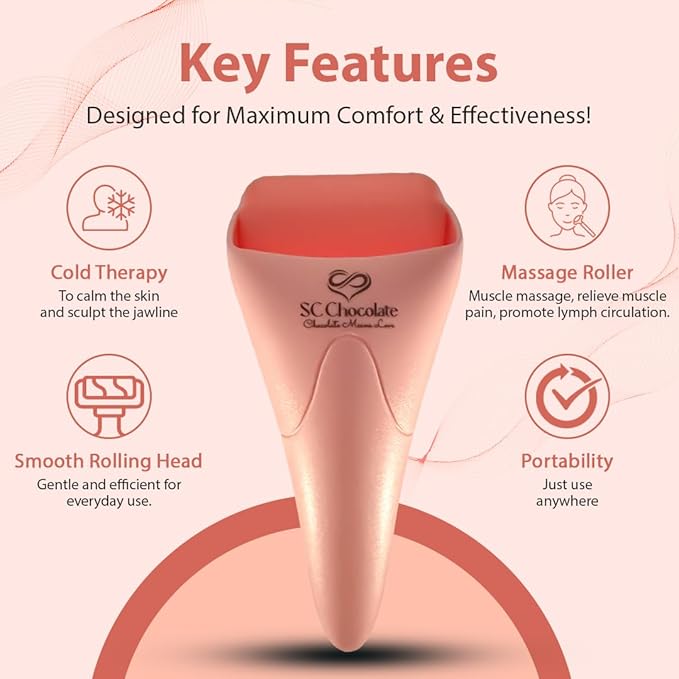 Ice Roller for Face &amp Eye | Ice Face Roller for Puffiness Migraine Pain Relief | Cooling Facial Roller for Tightening Skin &amp Reducing Wrinkles | Ideal for Sunburns