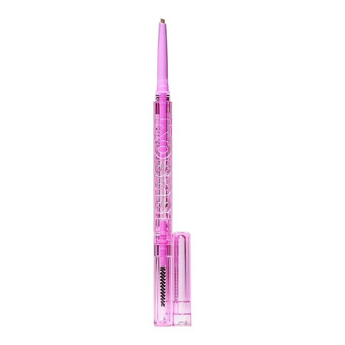 Kosas Brow Pop - Longwear Eyebrow Makeup Dual-Sided Defining Pencil with Castor Oil for Soft Natural Look of Real Hair - Soft Brown