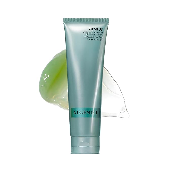 Algenist GENIUS Ultimate Anti-Aging Melting Facial Cleanser - Milky Cleanser + Makeup Remover with Avocado Oil Alguronic Acid and Microalgae Oil - Nourishes Skin + Improves Radiance (5 oz)