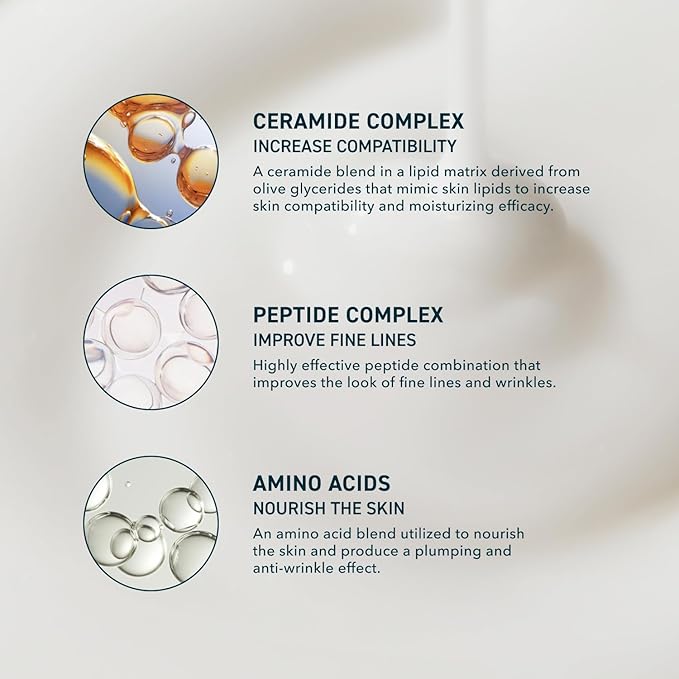 Prequel Skin Half and Half Fluid Moisturizer Face Cream. Lightweight Ceramide Peptide Lotion for All Skin Types including Dry and Sensitive. Hydrating Facial Cream for Women and Men