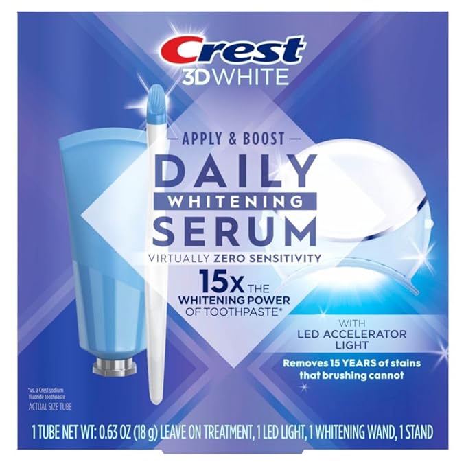 Crest Whitening Emulsions Leave-on Teeth Whitening Gel Kit With LED Accelerator Light 0.63 Oz