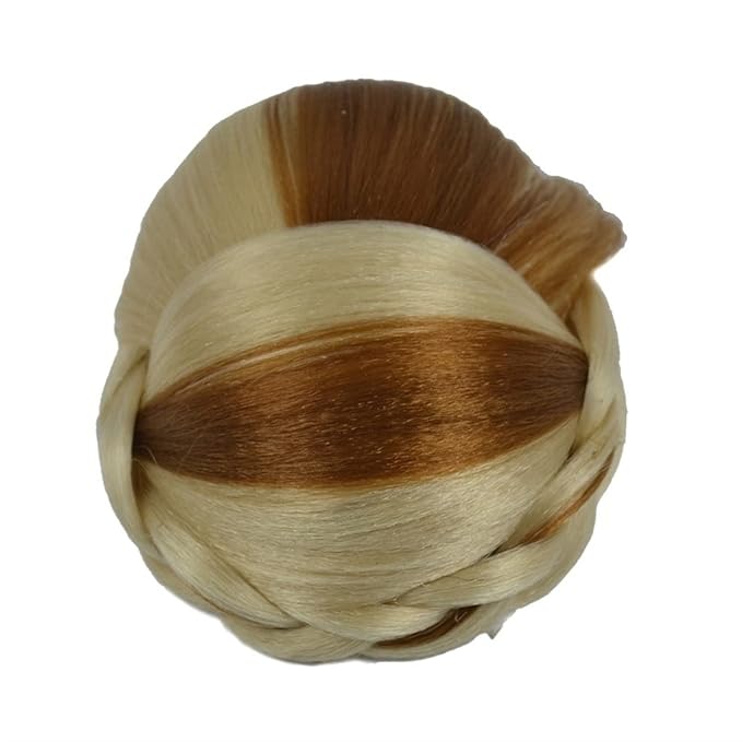 Hair Accessories 1 Pack Synthetic Ponytail Hair Extensions Braided Bun Elegant Braided Bun Claw Clip Style Hair Bun Wig for Women Hair Pieces For Women(NC3)