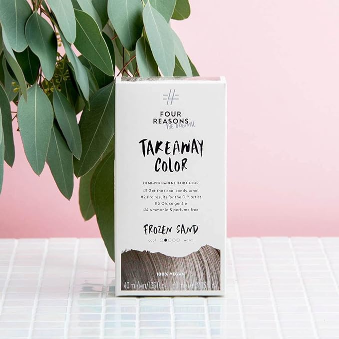 Four Reasons Original Takeaway Color - Frozen Sand ? 8.23 Cool Sand - Demi-Permanent Hair Color - Ammonia-Free and Fragrance-Free Hair Dye - 100% Vegan &amp Cruelty Free