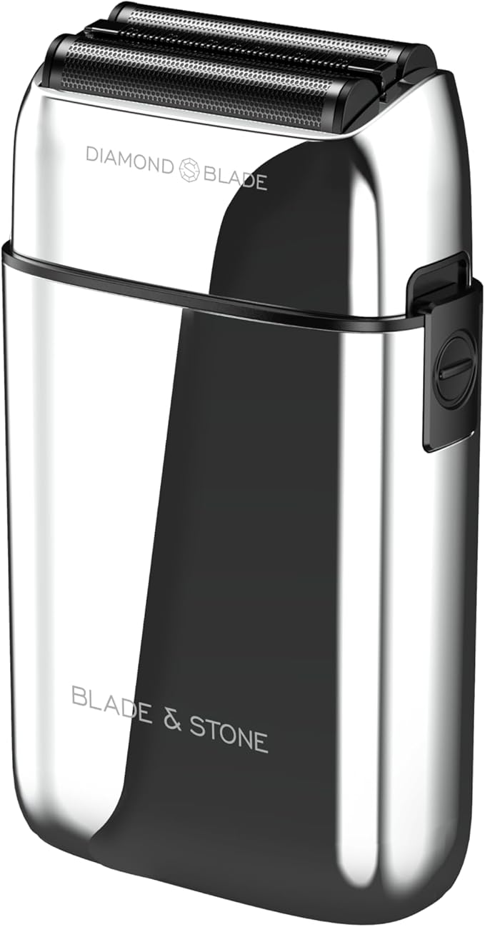 Blade &amp Stone PS501 Foil Shaver for Men ? Dual Foil Cordless Shaver with Graphene-X Blades and 8000 RPM Digital Motor ? All-Metal Rechargeable Wet and Dry Razor ? Aviator