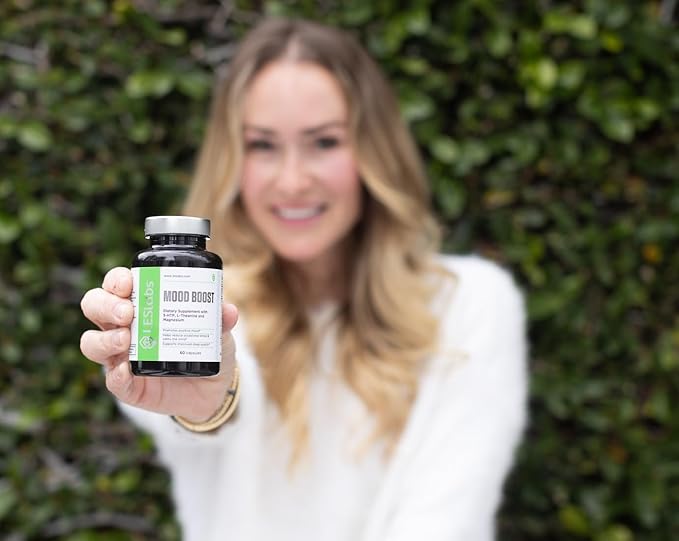 LES Labs Mood Boost ? Stress Relief Mood Support Deep Relaxation &amp Better Sleep ? 5-HTP Ashwagandha Rhodiola Rosea Magnesium L-Theanine &amp GABA ? Non-GMO Supplement ? 60 Capsules