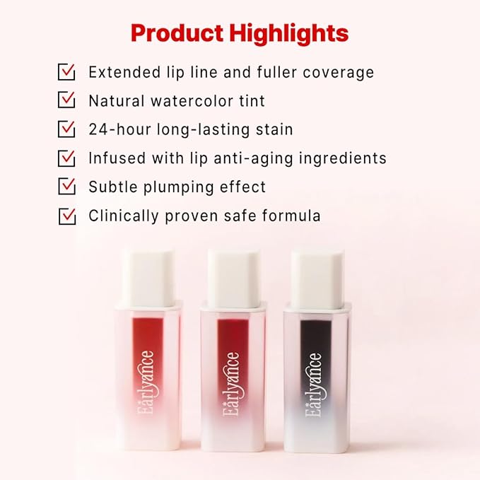 Peel Off Waterproof Lip Tattoo 6g - 24h Long Lasting Korean Lip Stain Transfer Proof Matte Blush Red with plumping effect (Daisy Coral)