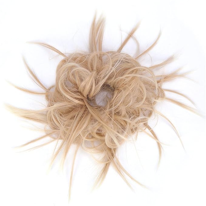 SONGCHAO Fake Hair Bun Messy Bun Hair Slice Ponytail Hair Extensions with Elastic Rubber Band Synthetic Fluffy Bun Women Wig Hair Bun Hair Accessories (Color : 008)