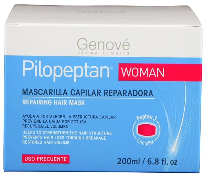 Genov? Pilopeptan Woman Regenerative Hair Mask 200ml - Repairs Nourishes and Softens Hair - Hair Loss Treatment - Spain